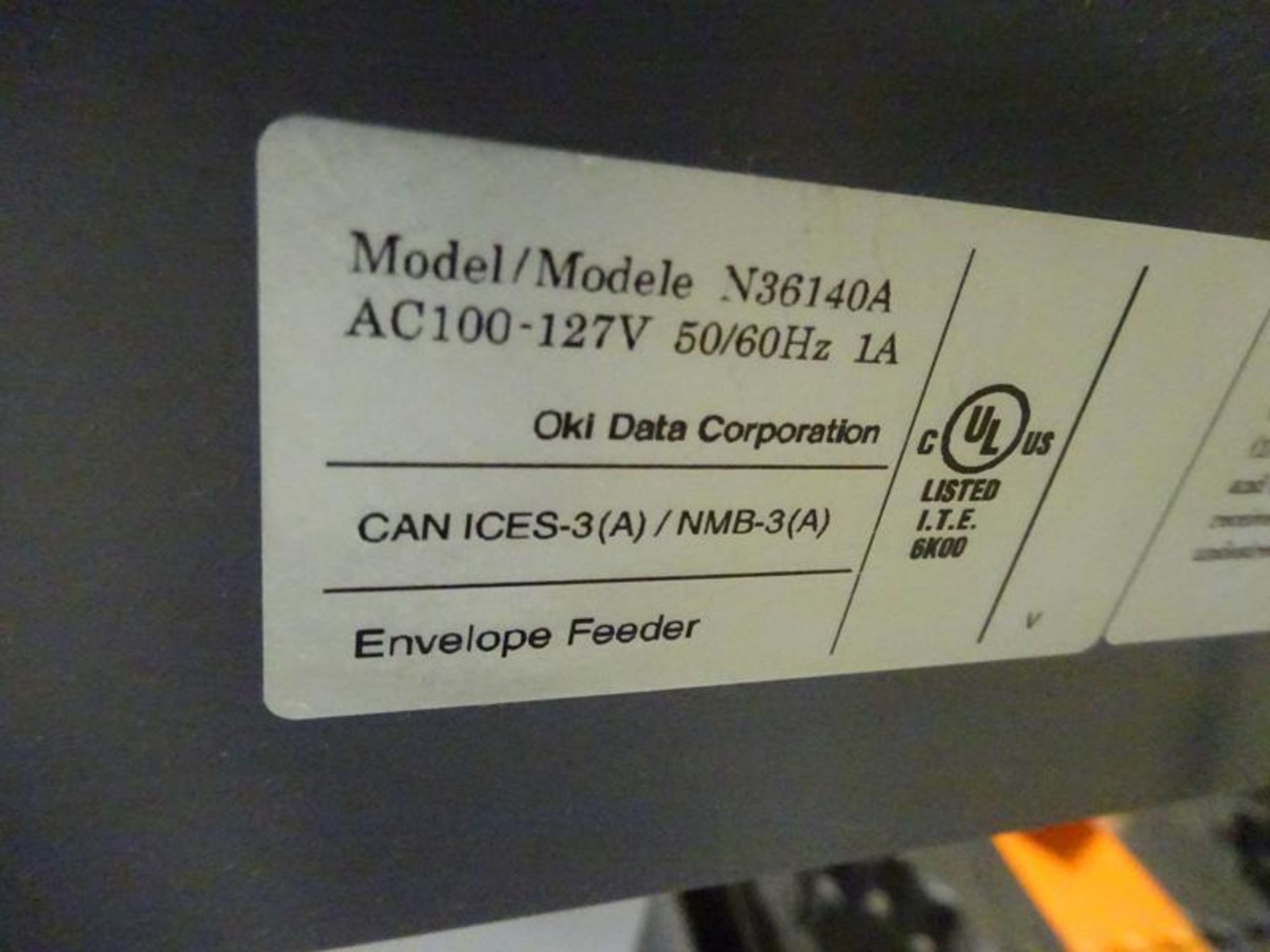 Oki Data N36140A Envelope Feeder W/ Conveyor - Image 2 of 5