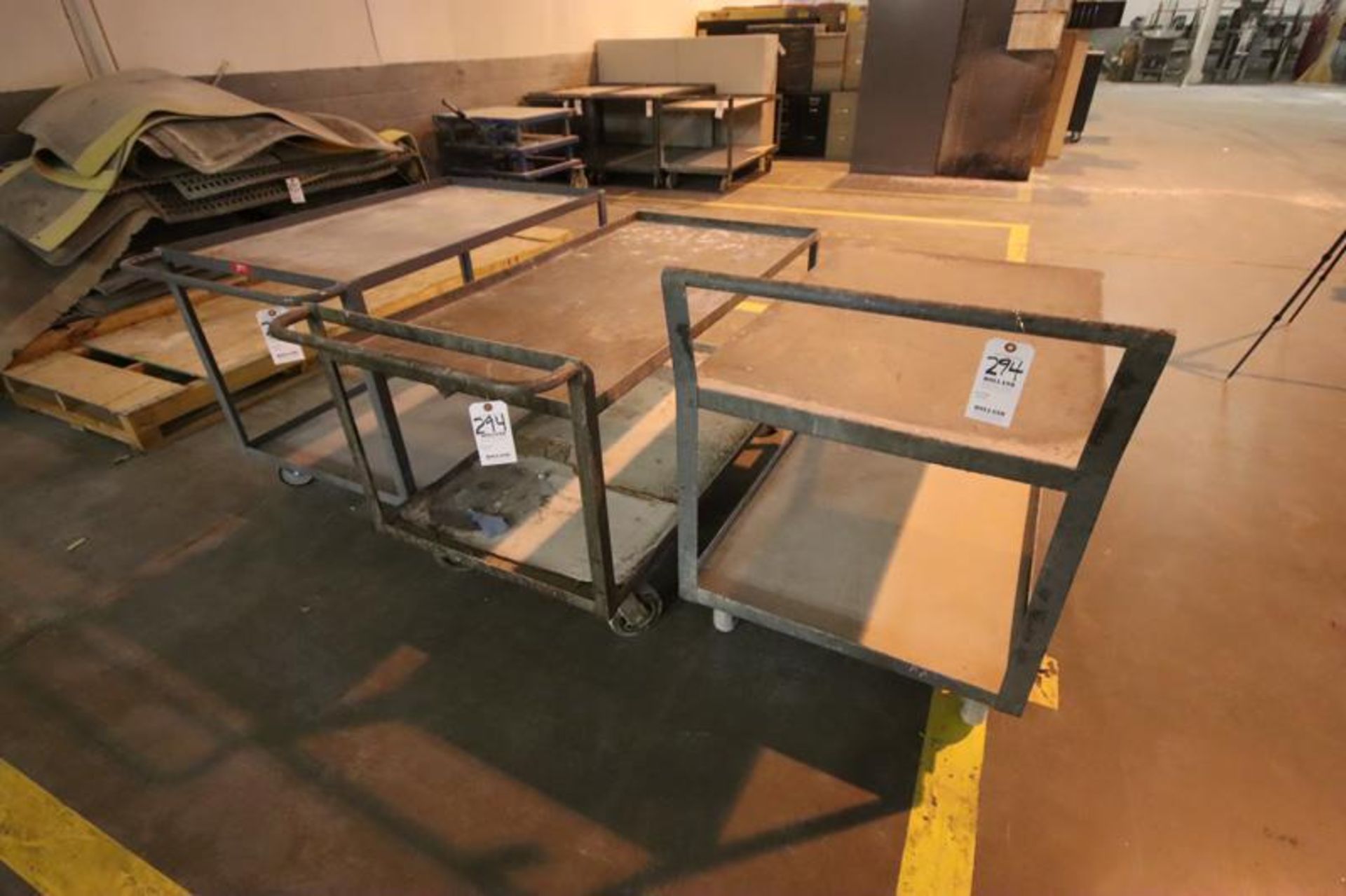 (3) Rolling Steel Carts