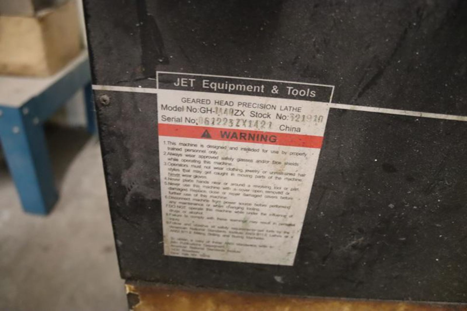 Jet Gap Bed Lathe, GH-1440ZX, (2) 3-Jaw and (1) 4-Jaw Chuck, DRO, 3" Thru Spindle, S/N#061223ZX1421 - Image 4 of 4