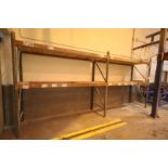 2-Sections of Pallet Racking, (3) Uprights 8'x36", (8) Cross Beams 102", Wood Decking