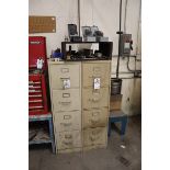 (2) 4-Drawer Files with Contents-Drill Sets, Abrasives