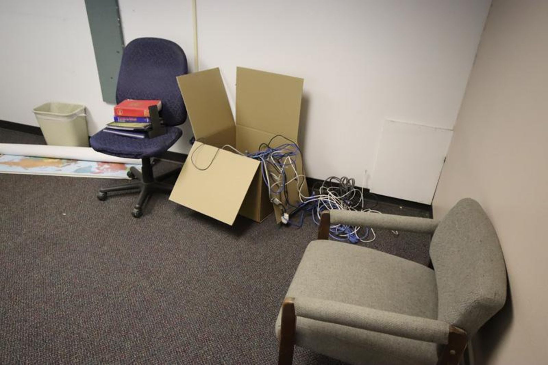 Corner Desk, Eraser Board, (2) Chairs, Power Strips, (Room 105) - Image 2 of 2