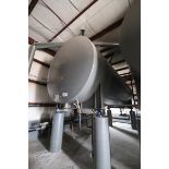 Approx. 10,000 gallon carbon steel horizontal storage tanks. Dished heads, on welded steel saddles a