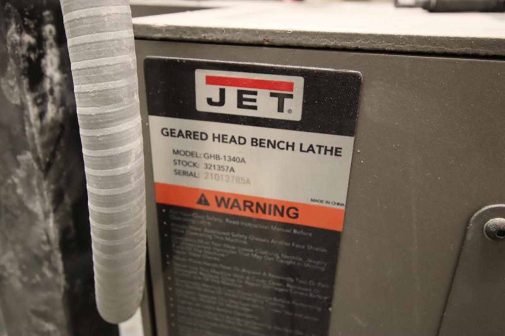 Jet Gap Bed Lathe Model GHB-1340-A, 3-Jax Chuck, Aloris Tool Holder, Tail Stock, 1-3/8" Thru Spindle - Image 5 of 6