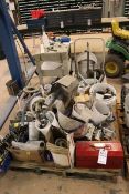 2-Skids and 2-Rolling Carts with Contents-Fastners, Motors, Copper Fittings, Steel Pieces, Etc.