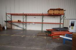 3-Sections of Pallet Racking Consisting Of 4-10'x4' Uprights, 12-10' Cross Bars, 12- Wire Decks, Plu