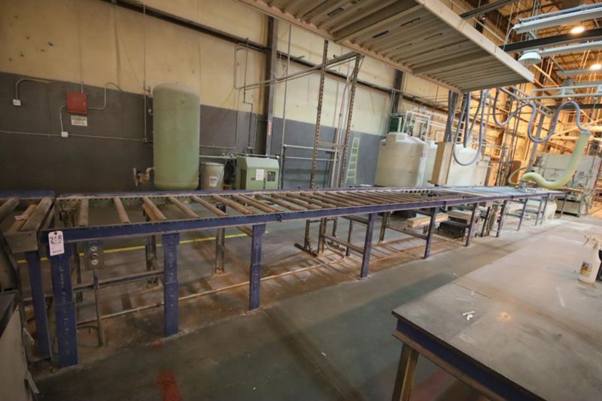 Roller Conveyor 36" Wide, Appx. 50' Length