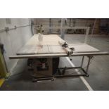 Delta Industrial Unisaw Table Saw on Rolling Frame and Extra Table, 220 Volt
