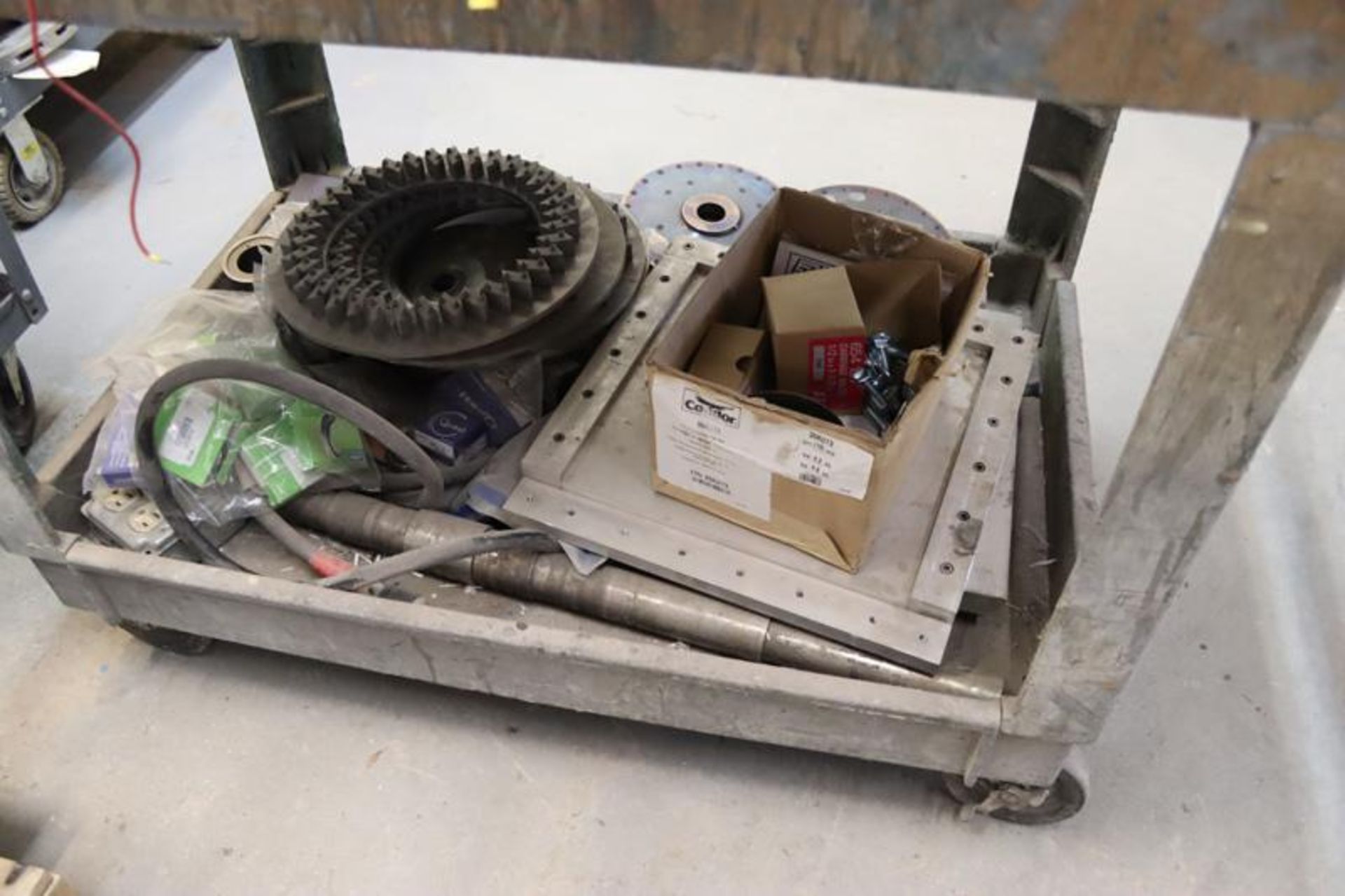 Misc. on Skid, (2) Rolling Carts with Contents-Clamps, Metal, Reel, Pieces and Parts - Image 7 of 7