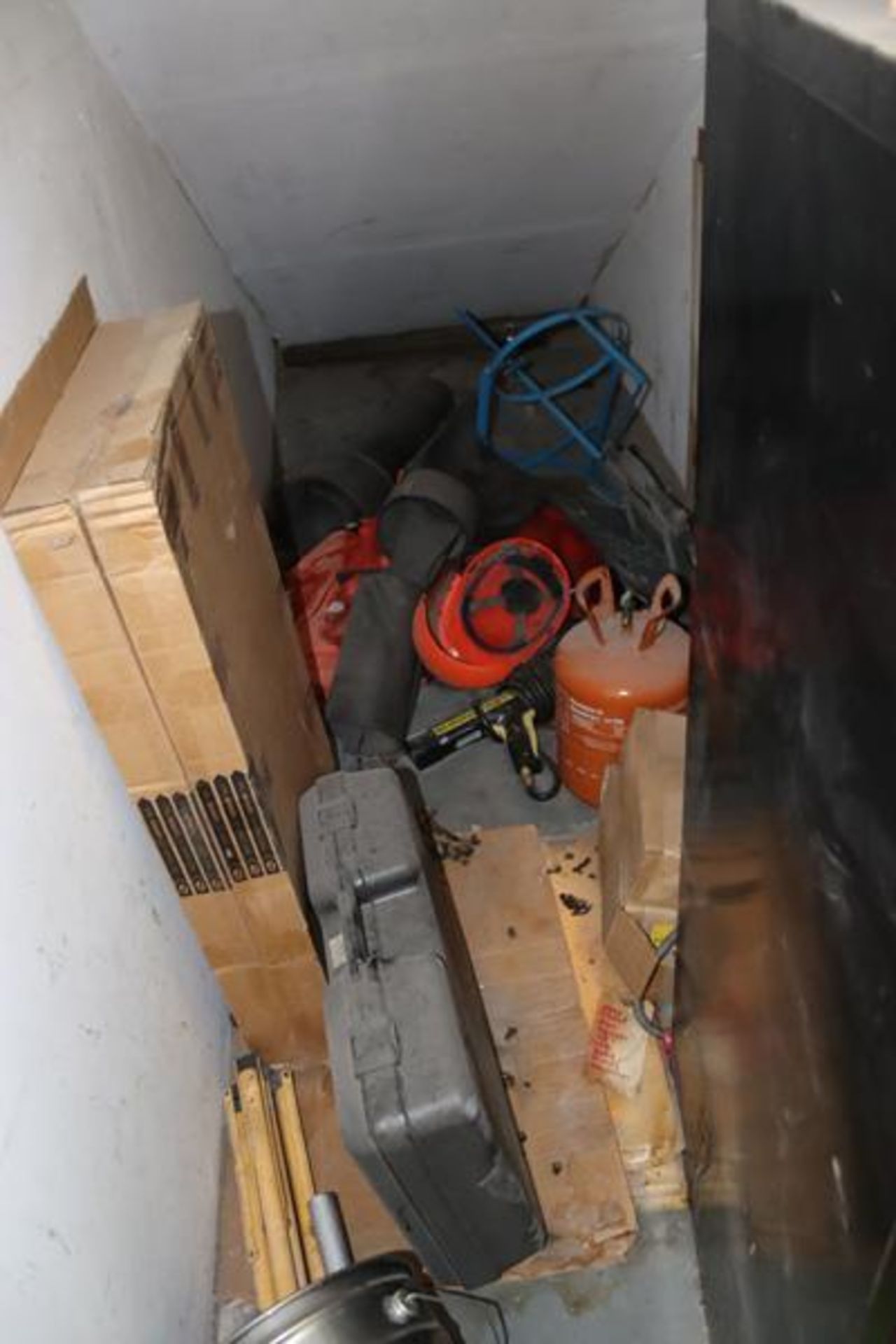 Wall Mounted Bin Unit with Bins and Contents, Misc. On Peg Board, Grease Guns, Stream Lights, 8-Draw - Image 23 of 23