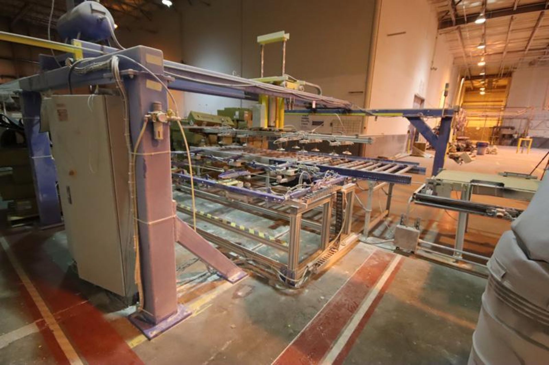 Stackermate vacuum sheet stacker.built 1998, 12 suction cup capacity, with powered roller infeed con - Image 4 of 4