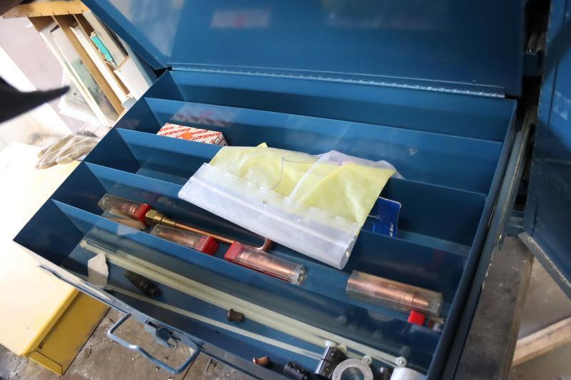 Table with Contents-Welding Rod, Abrasives, Welding Tips, Taps, Drills, Includes Diamond Plate and W - Image 4 of 9