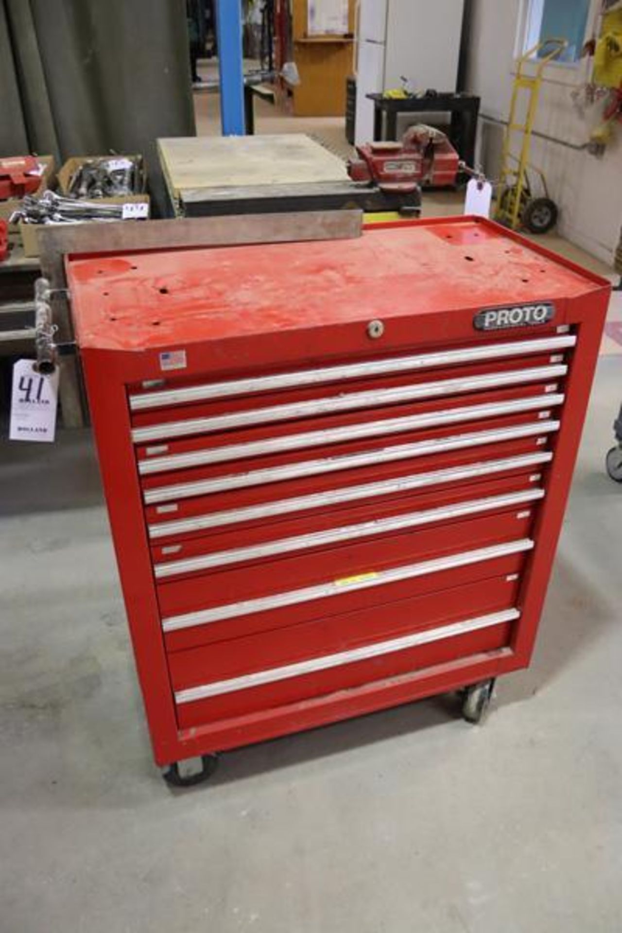 Proto Roll Around 8-Drawer Tool Box with Contents