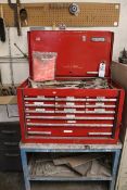 Proto ToolBox with Content-Clamps, Wrenches, Drill Bits, Allen Wrenches, Files, Etc.