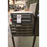 16-Drawer Parts Cabinet and 3-Drawer Cabinet with Fastners