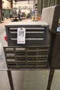 16-Drawer Parts Cabinet and 3-Drawer Cabinet with Fastners
