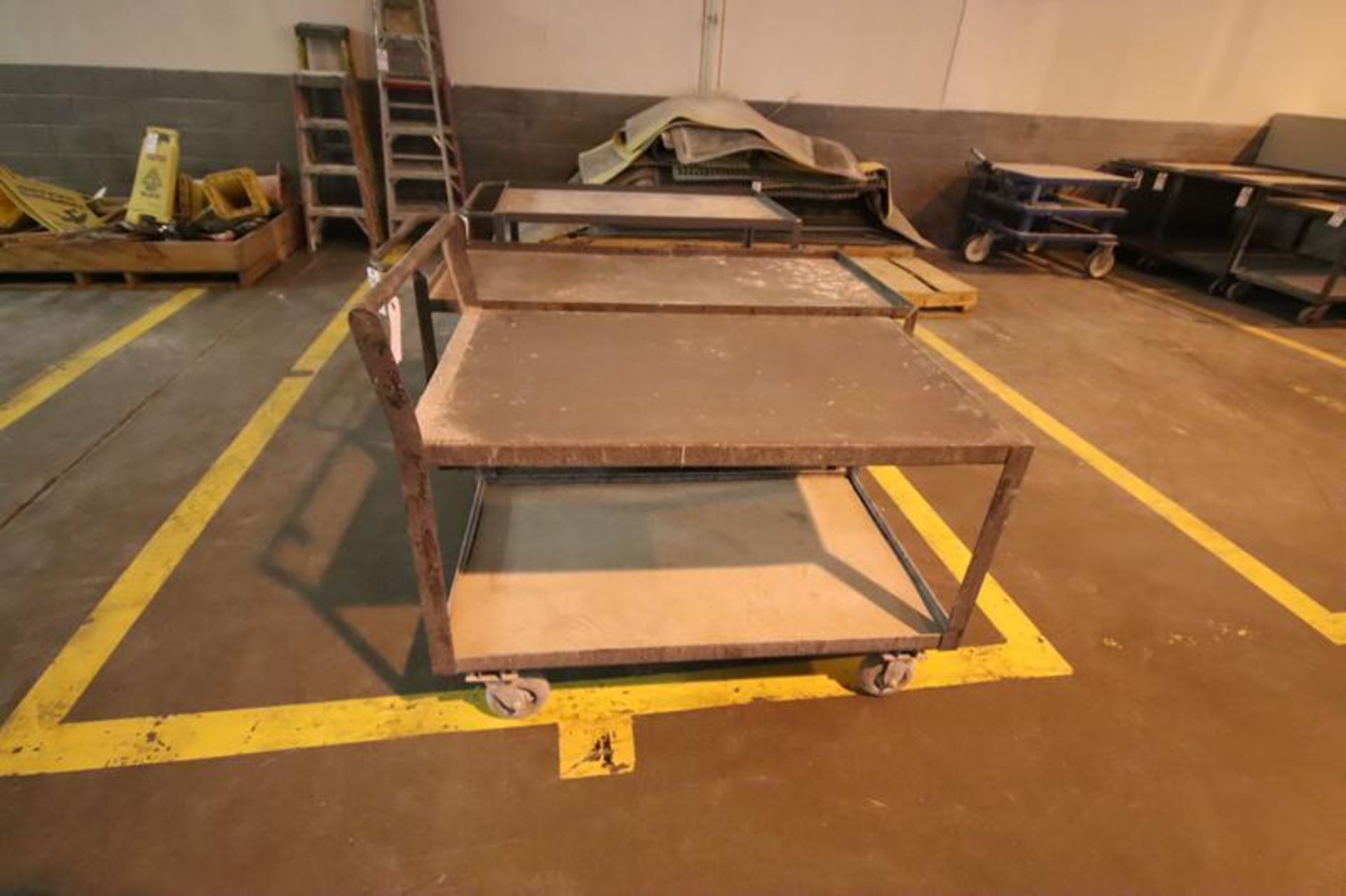 (3) Rolling Steel Carts - Image 2 of 2