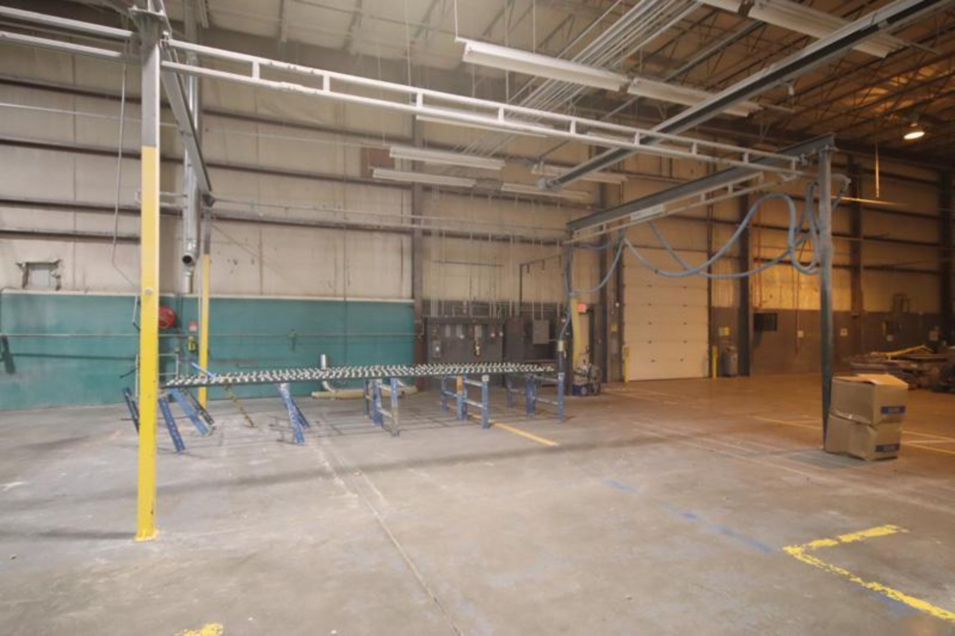 Spanco Gantry Handling System with 250# Bridge, Vacuum Handler, Ball Conveyor appx. 20'x25'x11' High