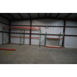 3-Sections of Pallet Racking- 3 Uprights 48"x10', 2 Uprights 36"x8', 7 Beams 10', 4 Beams 8', 6 Piec