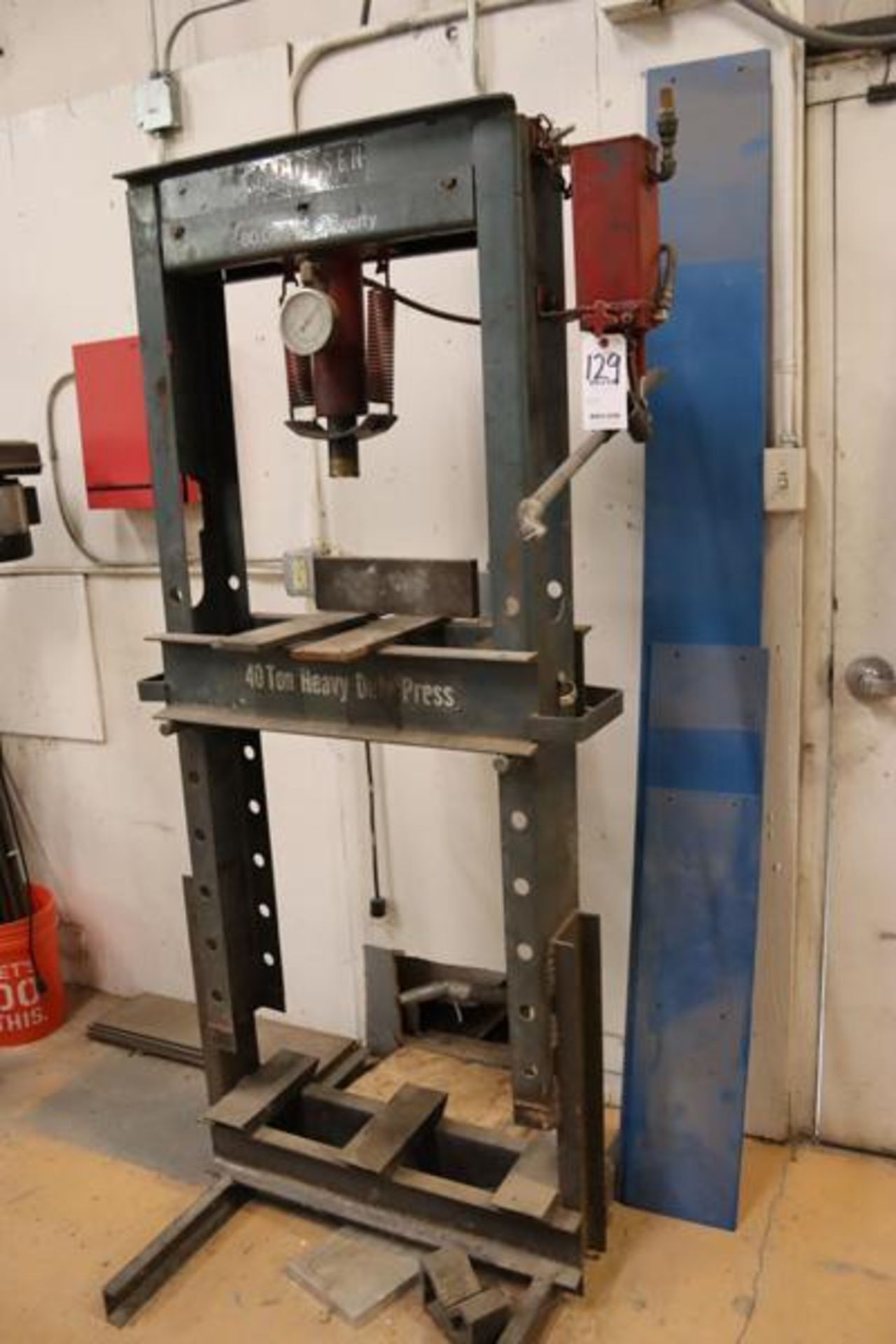 Jacobson H-Frame 40 Ton Press, 23-1/2" Between, Max 40" Under Ram