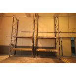 2-Sections of Pallet Racking, (4) Uprights Appx. 6'x42", (8) Uprights 8'