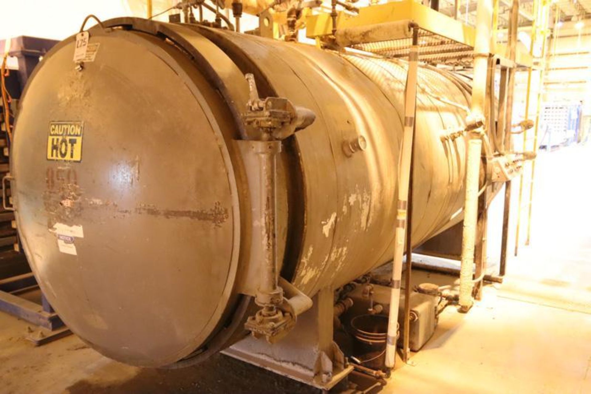 Alameda Tank Company carbon steel horizontal autoclave, 59" x 123" with 10HP Motor Unit 850 S/N#3135 - Image 2 of 5