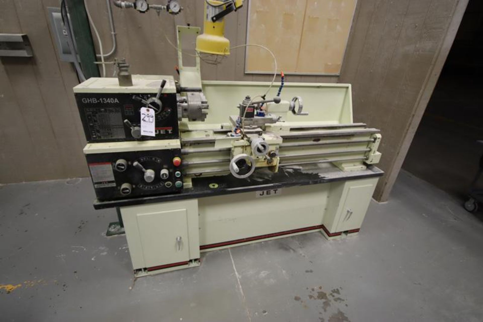 Jet Gap Bed Lathe Model GHB-1340A, 3-Jaw Chuck, Aloris Tool Holder, Tail Stock, 1-3/8" Thru Spindle,