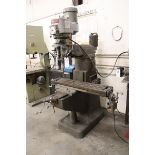 Bridgeport Vertical Mill, 9"x2" Table, Power Cross Feed, 60-4200 RPM, 1-1/2 HP, 3-PH, S/N#12BR-13757