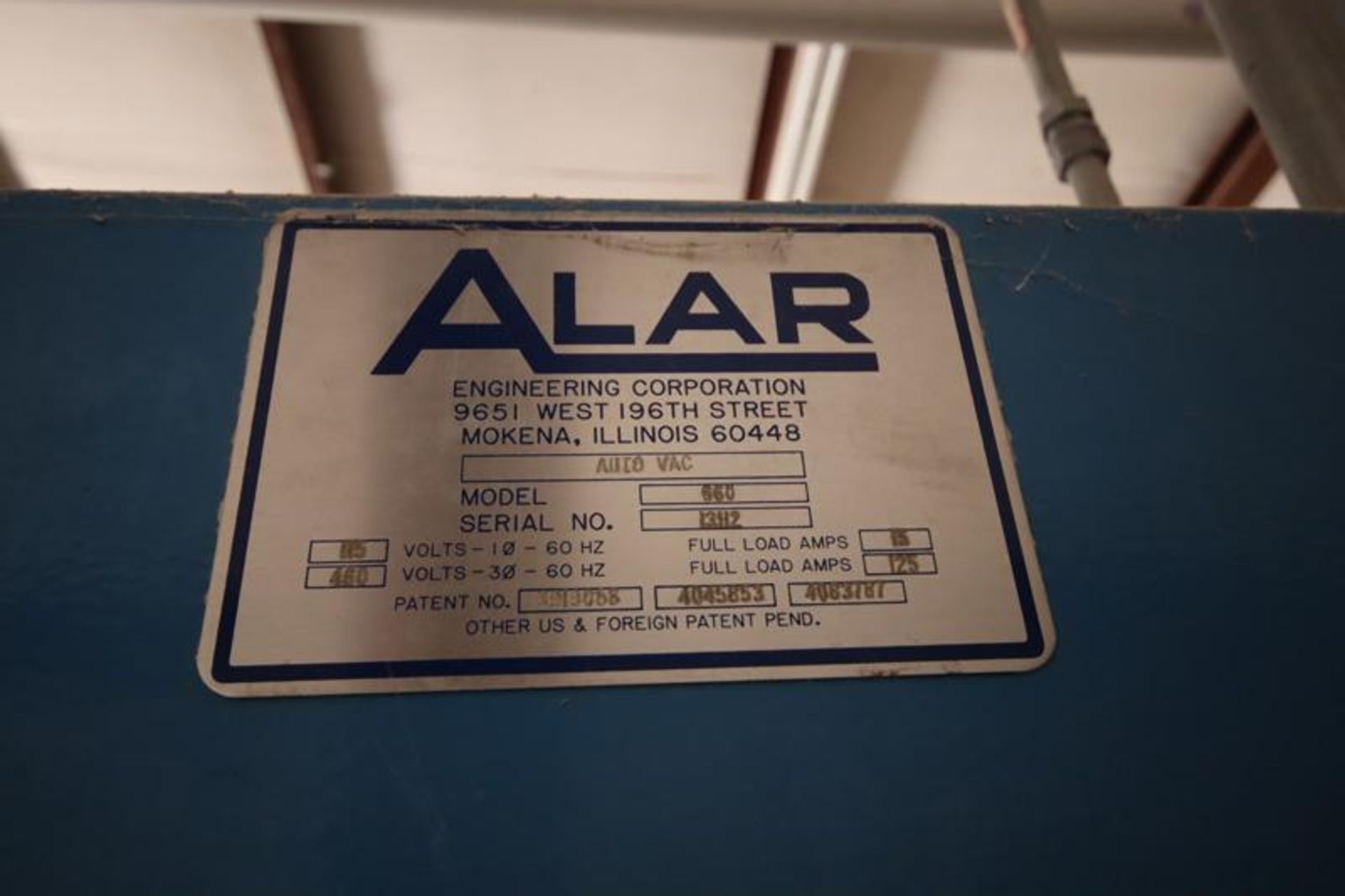 Arlar model 660 Autovac filtering system. S/N 13112, equipped with 6' X 6' stainless rotary vaccum d - Image 3 of 8