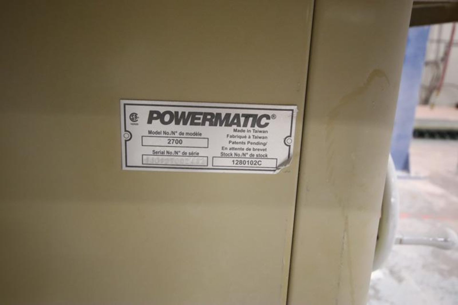 Powermatic Model 2700, Shaper with Power Feed Unit, S/N#110127002482 - Image 3 of 5