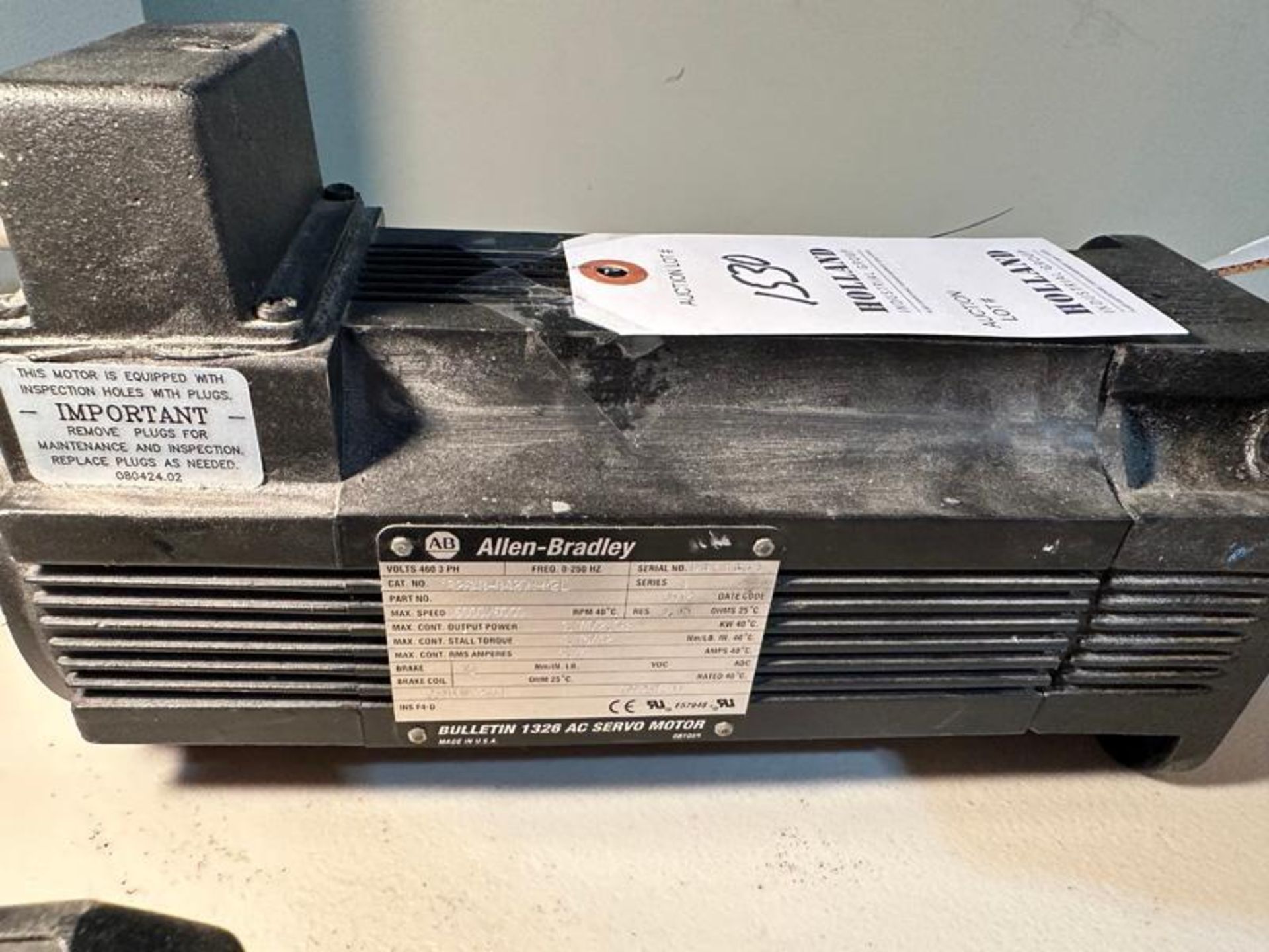 ALLEN BRADLEY 1326AB-B420H-M2L SERVO MOTOR AC PERMANENT MAGNET - Image 3 of 4