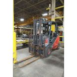 5,000 POUND LINDE H25T FORKLIFT PNEUMATIC TIRES