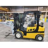 YALE GLP050VXNDAE084 5000LB FORKLIFT WITH FORK CLAMP ATTACHMENT