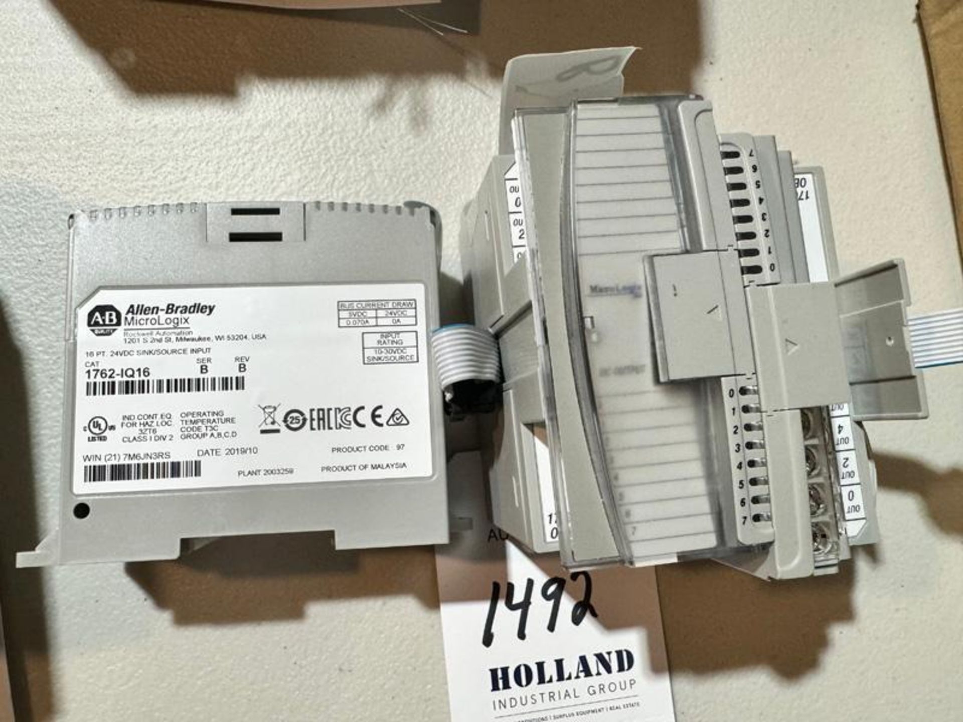 LOT OF THREE Allen-Bradley MicroLogix 1762-IQ16 DC Input Module - Image 3 of 3