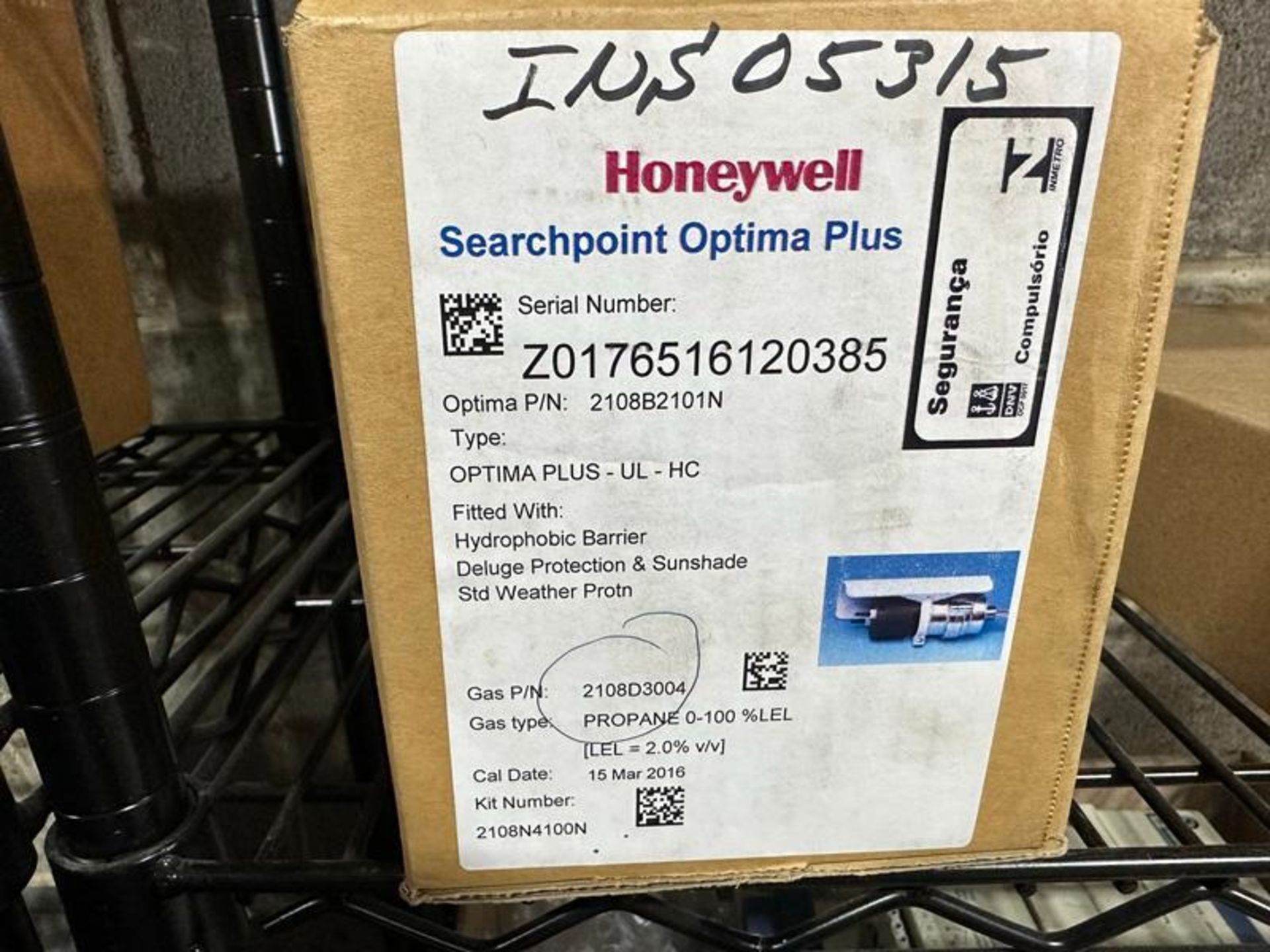 Honeywell Optima Plus 2108B2101N Gas Detector Hexane - Image 2 of 4