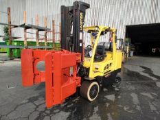 12,000 POUND HYSTER MODEL S120FTPRS FORKLIFT WITH BOLZONI ROLL CLAMP 2018