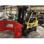 12,000 POUND HYSTER S120FTPRS FORKLIFT WITH BOLZONI PAPER ROLL CLAMP TRIPLE STAGE MAST MFG. 2018