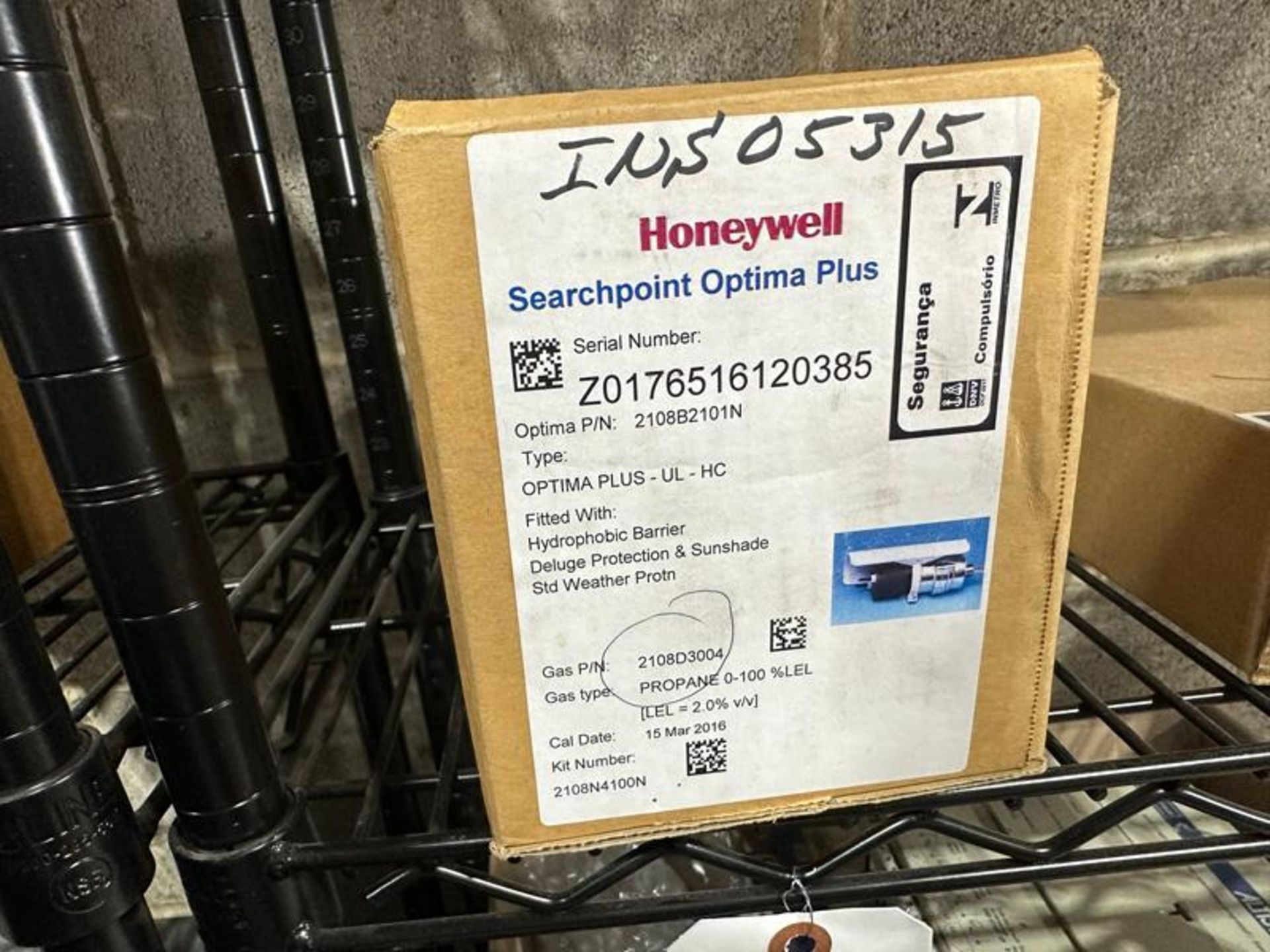 Honeywell Optima Plus 2108B2101N Gas Detector Hexane