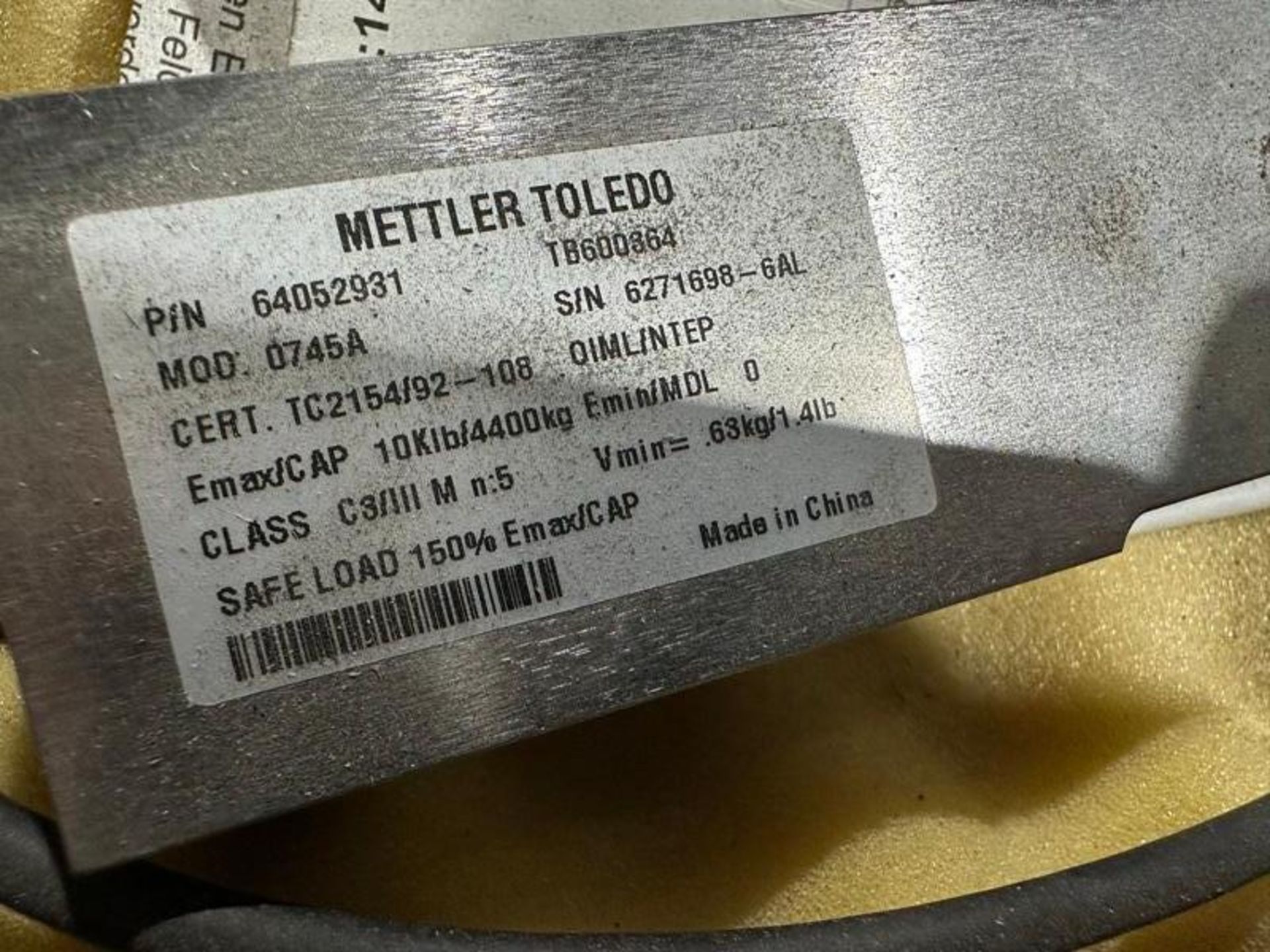 Mettler Toledo TB600364 Load Cell 10000lbs - Image 4 of 4