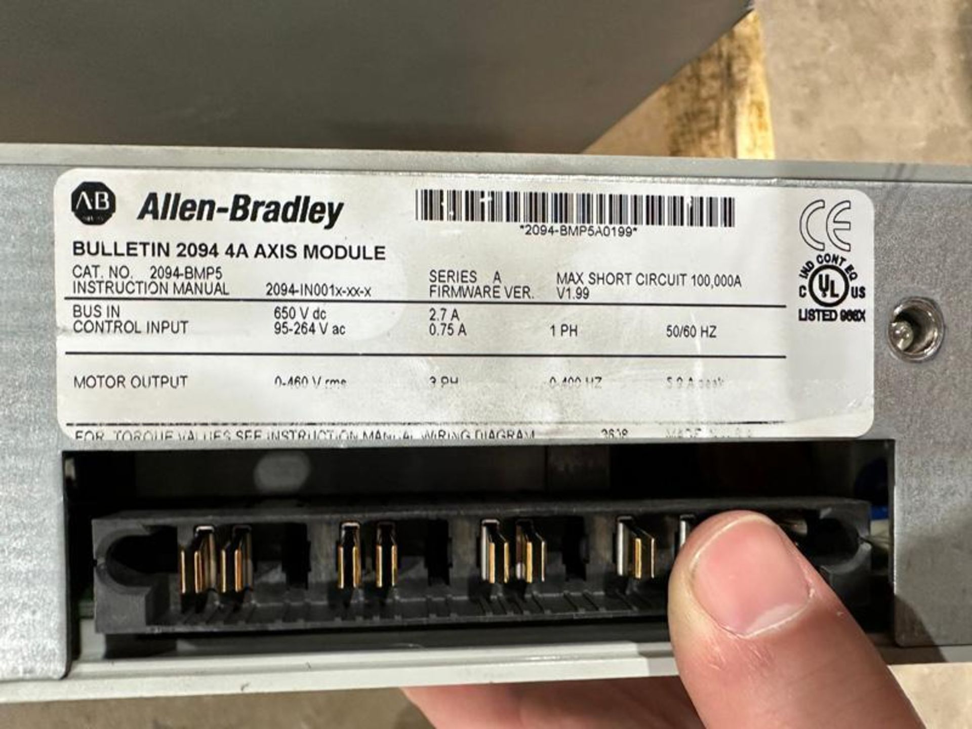 ALLEN BRADLEY 2094-BMP5 ALLEN BRADLEY KINETIX 6000 AXIS MODULE - Image 5 of 5