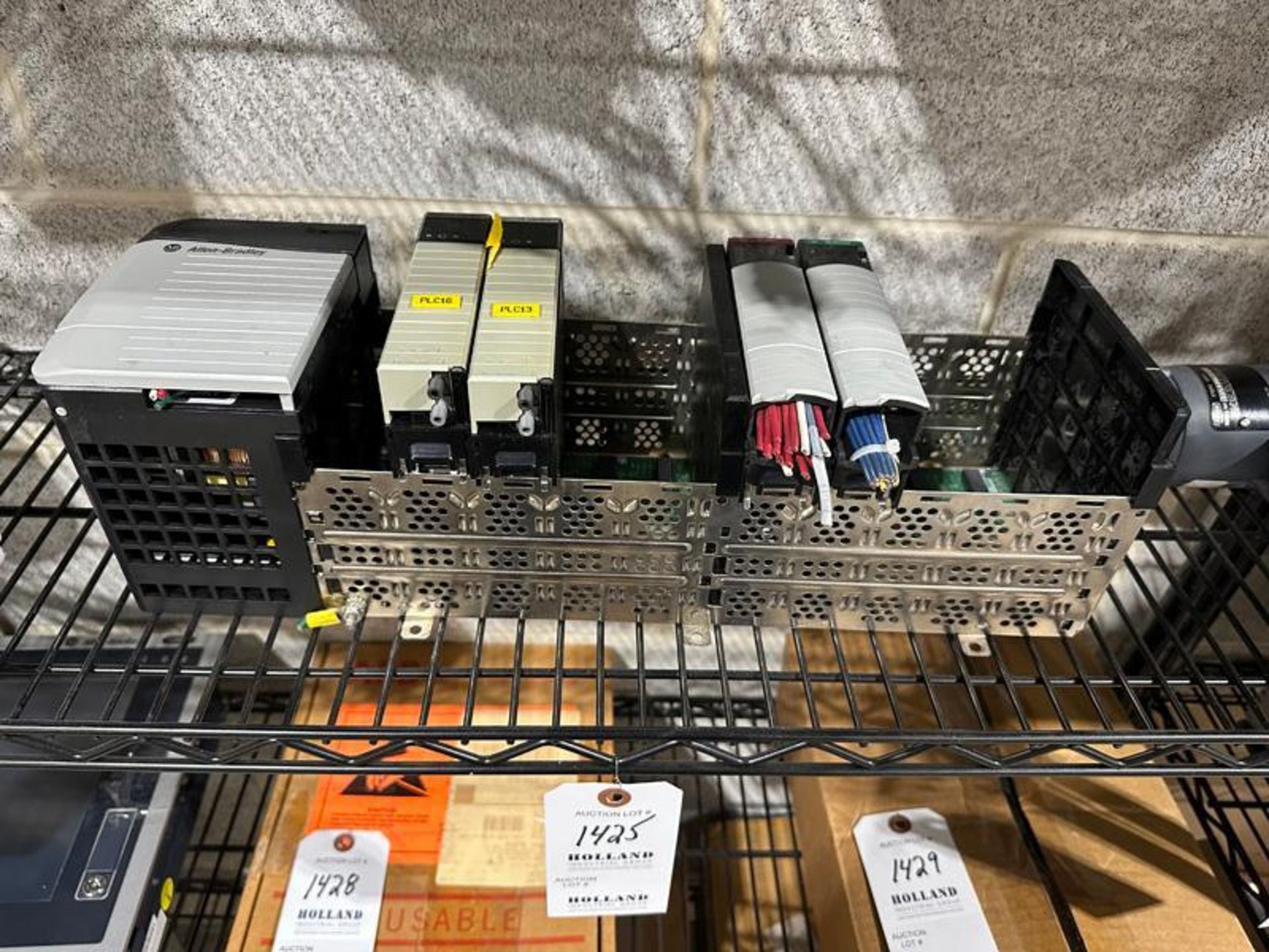 ALLEN BRADLEY PLC RACK WITH PLC UNITS