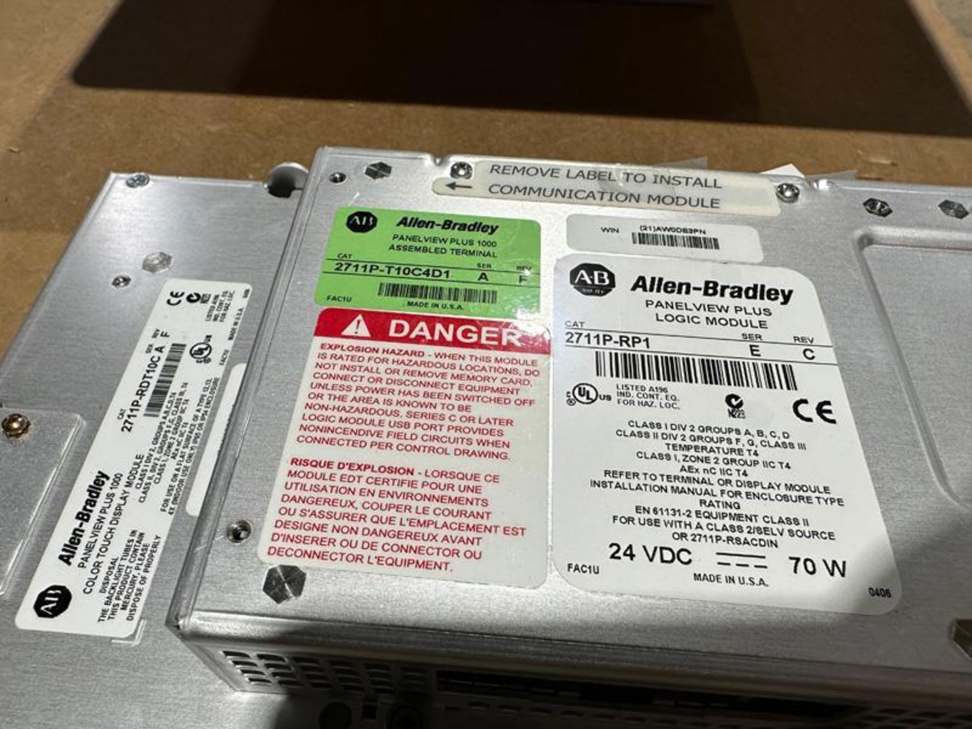 Allen Bradley 2711P-RDT10C W/ 2711P-T10C4D1 PLUS 2711P-RP1 Panelview - Image 4 of 4