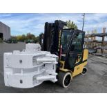 12,000 POUND YALE GLC120VXPRS FORKLIFT WITH 60" CASCADE ROLL CLAMP
