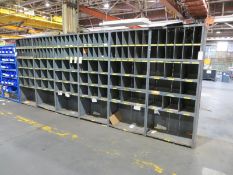 Six section of store room shelving