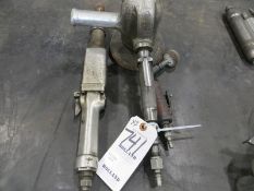 Three pneumatic grinders