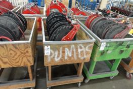 Lot (5) Pneumatic Hose Reels