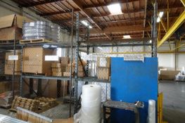 (4) Bays of Disassembled Teardrop Heavy Duty Pallet Racking w/ Wire Decking (NO CONTENTS)