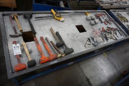 Assorted Hammers, Dead blow Mallets, Alan keys, Measuring Tape, DeWalt Adjustable Clamp