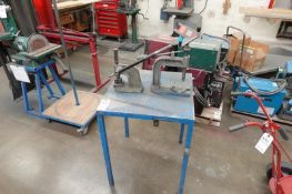 Workstation w/ (2) 1 Ton Benchtop Arbor Presses - Table Dimensions: 28