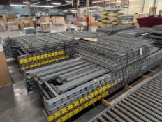 (2) Rows of Disassembled Teardrop Heavy Duty Pallet Racking Consisting of (23) Bays w/ Wire Decking